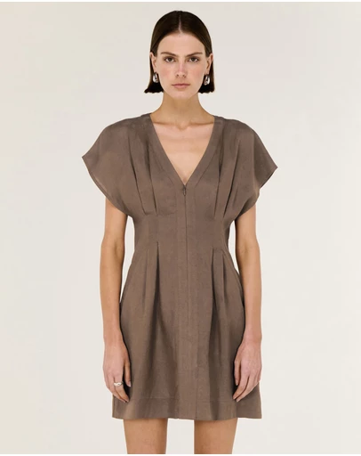 Staple the Label - Evian Deep V Mini Dress