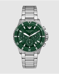 Emporio Armani - Silver Tone Chronograph Watch