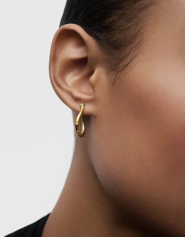 PDPAOLA - Air Mini Gold Hoop Earrings