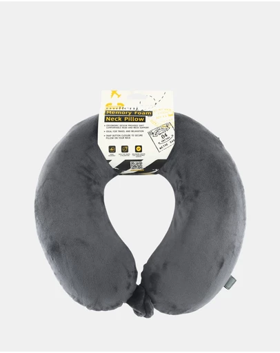 Milleni - Milleni Travel Memory Foam Neck Pillow in Grey