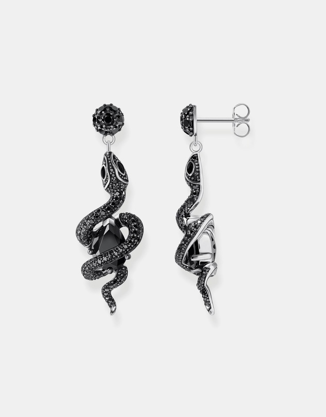 THOMAS SABO - Earrings with snake pendant and zirconia