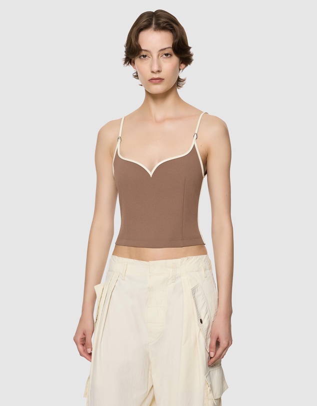 Paris Georgia - Heart Singlet With Pebble