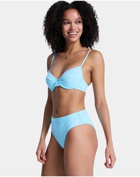 Roxy - Womens Roxy Palm Dream Mid Waist Classic Bikini Bottom