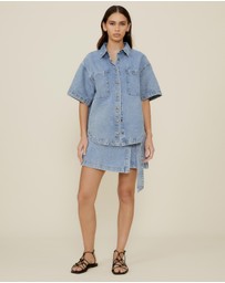 The Fated - Ali SS Denim Shacket