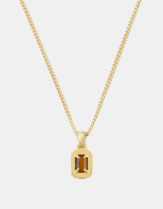 Serge DeNimes - Gold Tiger's Eye Blush Necklace