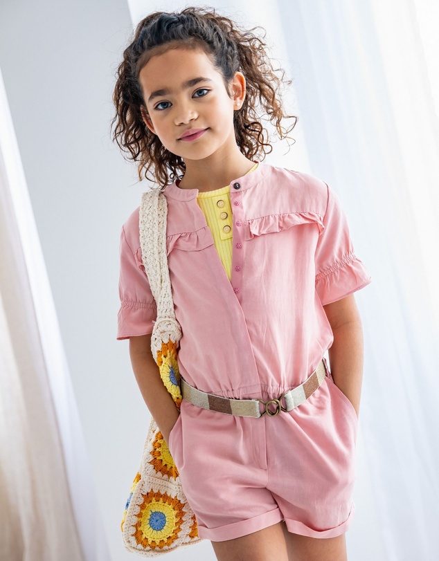 Like FLO - Linen Playsuit with Belt - Kids-Teens