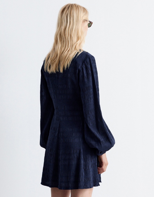 & Other Stories - Smocked Balloon-Sleeve Mini Dress