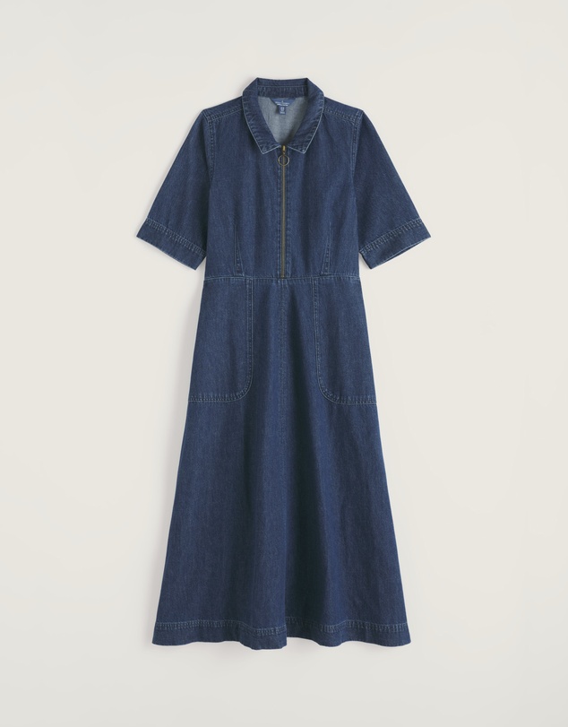 Seasalt - Seasalt Cornwall Blue Gwenter Denim Midi Dress