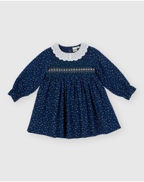 Goldie + Ace - Daphne Long Sleeve Smocked Dress - Babies-Kids