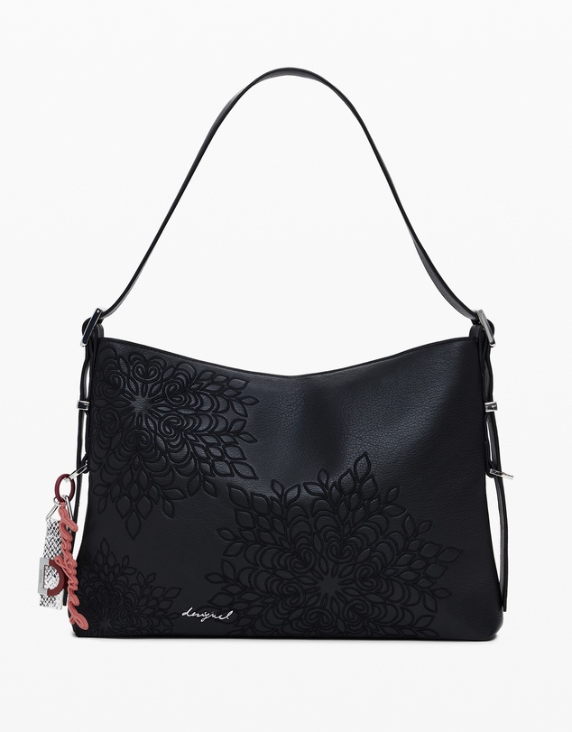 Desigual - Medium embroidered faux leather bag