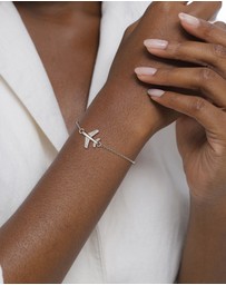 Elli Jewelry - Bracelet Crystal Aeroplane 925 Sterling Silver