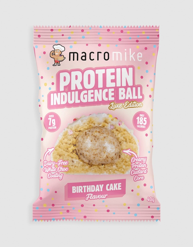 Macro Mike - Birthday Cake Protein Indulgence Ball - 12x40g