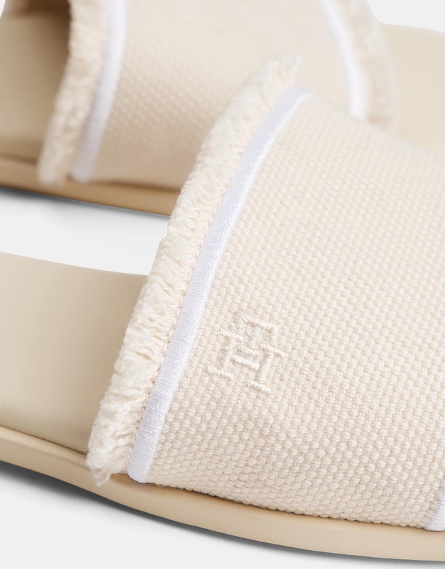 Tommy Hilfiger - Frayed Canvas Sandals - Women's