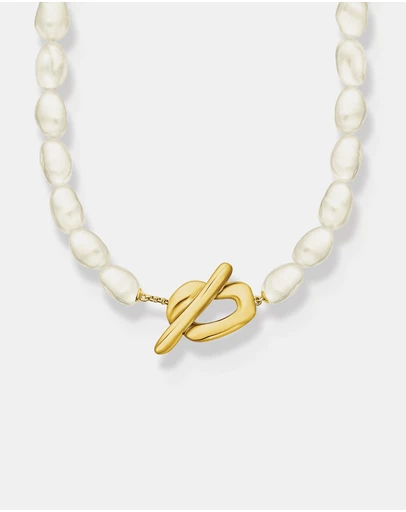 THOMAS SABO - THOMAS SABO Fluid Pearl Necklace in Gold