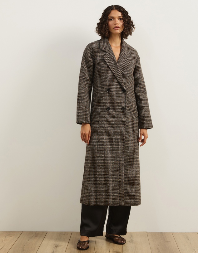 Atmos&Here - Adley Check Wool Blend Coat