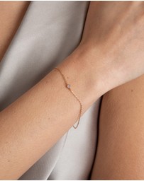 Astrid & Miyu - Essential Crystal 18ct Gold Plated Charm Bracelet