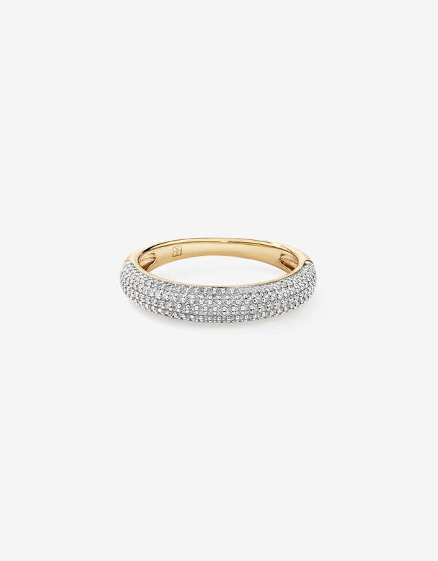 Michael Hill - Pavé Dome Ring with Cubic Zirconia in 18kt Vermeil
