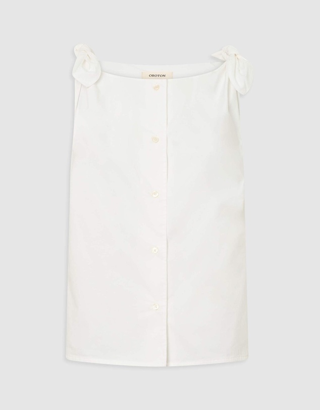 Oroton - Tie Shoulder Shell Top