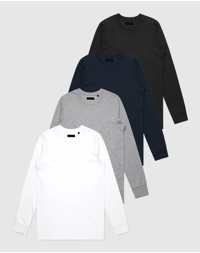 Xander - 4-Pack Blanc Long Sleeve Tee