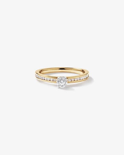 Michael Hill - 0.45 Carat TW Round Brilliant Signature 101 Diamond Ring in 14kt Yellow & White Gold