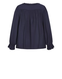 City Chic - Plus size Maree Top - navy