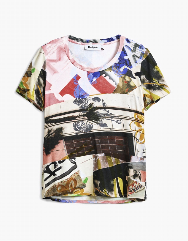Desigual - Collage print T-shirt