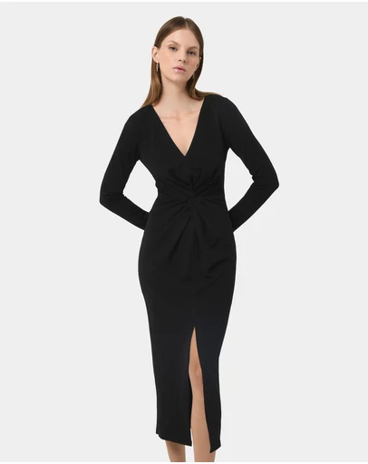 Forcast - Giada Twist Knit Glitter Dress