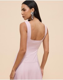 CHANCERY - Serena Drop Waist Square Neck Maxi Dress