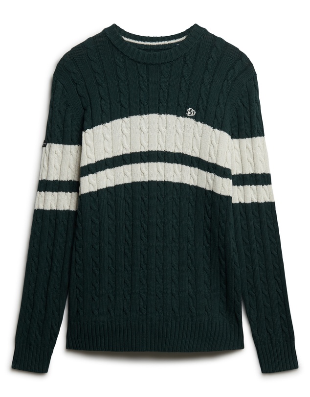 Superdry - Cotton Stripe Cable Jumper
