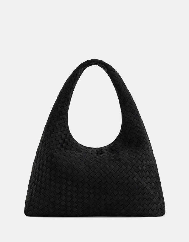 JW PEI - laura Faux Suede Woven Shoulder Bag
