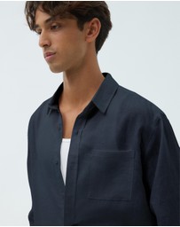 AERE - Resort Linen LS Shirt