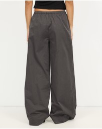 Dazie - Mist Drawstring Wide Leg Pants