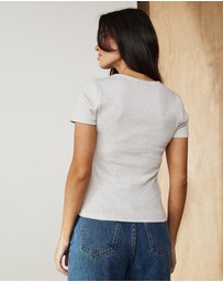 Atmos&Here - Organic Cotton Slim Fit Rib Tee