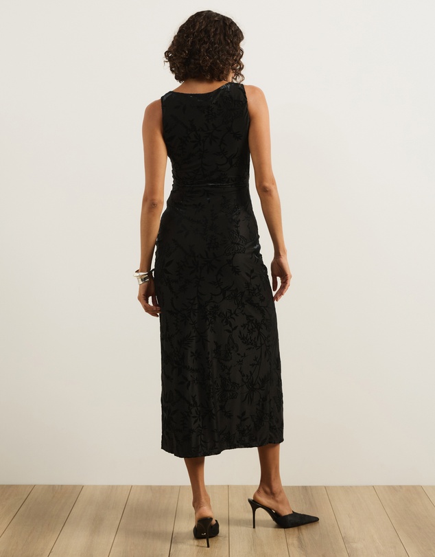 Atmos&Here - Celina Burnout Mesh Midi Dress