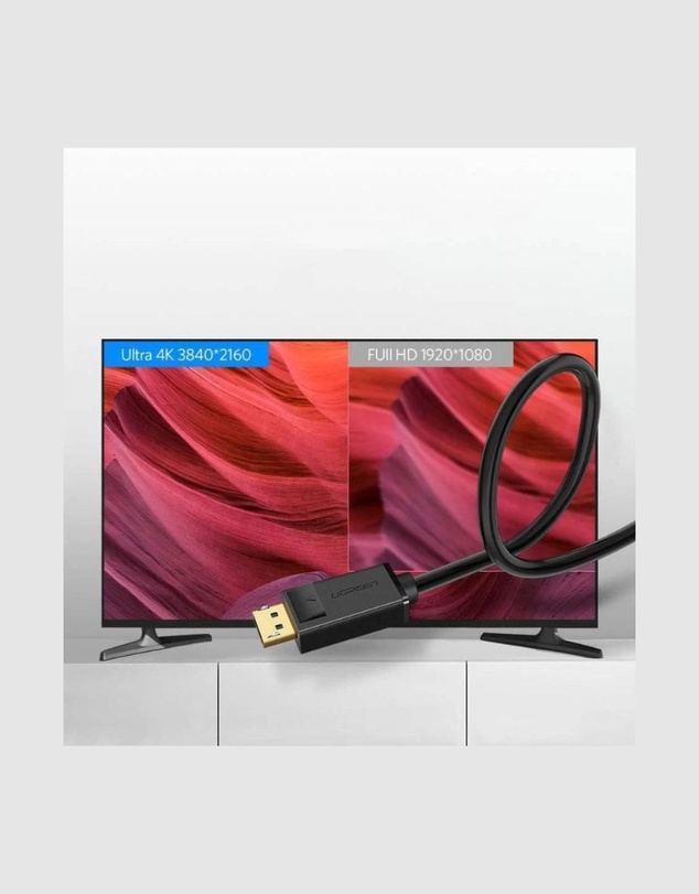 Ugreen - UGREEN DP 1.2 Male to Male Cable 3M 4K 60Hz Dual Display Support Gold-Plated