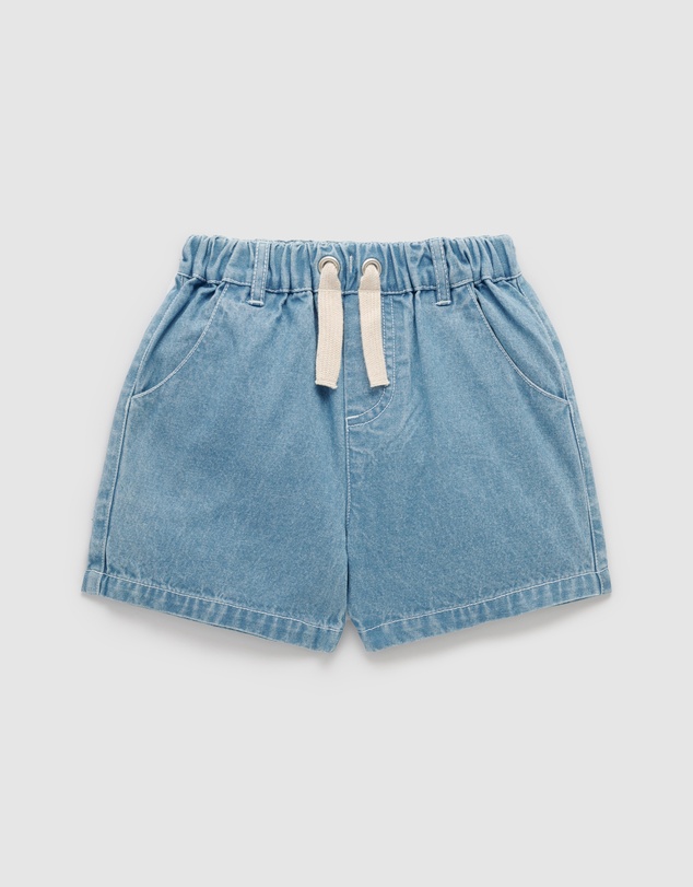 Purebaby - Pull on Denim Shorts-Kids-Babies