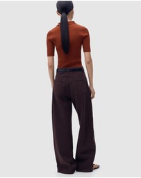 M.N.G - Polo-Neck Ribbed Sweater