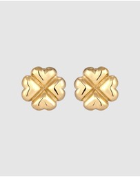 Elli Jewelry - Earrings Stud Heart 925 Sterling Silver Gold-Plated