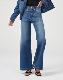 DRICOPER DENIM - Piper Pacific Blue Wide Leg Trousers