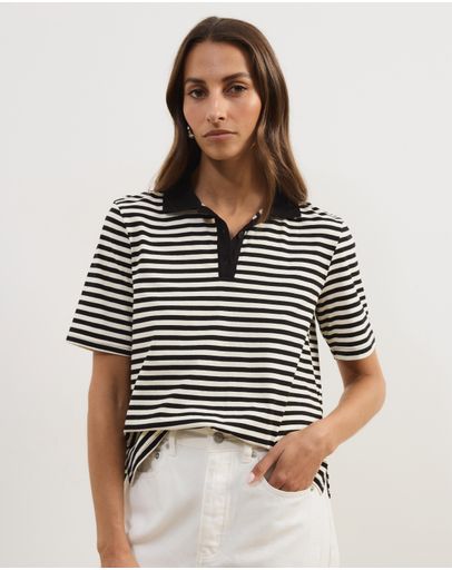 Cream And Black Stripe