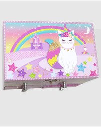 Pink Poppy - Caticorn Dreams Medium Musical Jewellery Box