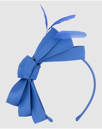 Max Alexander - Large Royal Blue Satin Bow Racing Fascinator