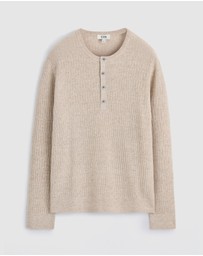 COS - Cashmere-Linen Henley T-Shirt