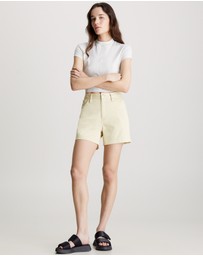 Calvin Klein Jeans - Cotton Twill Mom Shorts