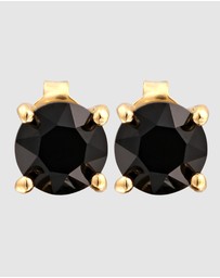 Kuzzoi - ICONIC EXCLUSIVE - Earrings Basic Geo Crystals 925 Sterling Silver Gold Plated