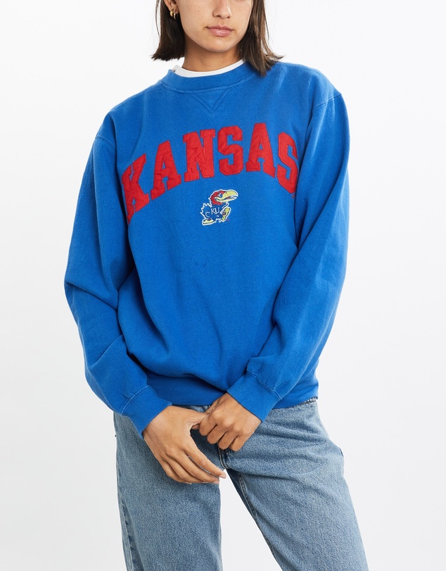 Vintage by The Real Deal - Pre Loved - Vintage NCAA University of Kansas Jayhawks Sweatshirt