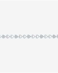 Michael Hill - Cubic Zirconia open and closed Heart Bracelet in Sterling Silver