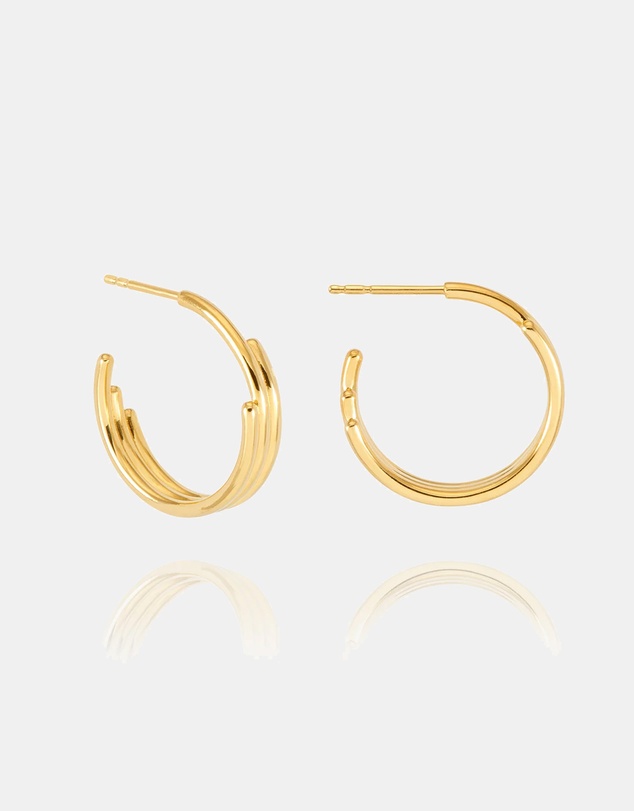 Rachel Jackson - Medium Evolve Hoop Earrings Gold