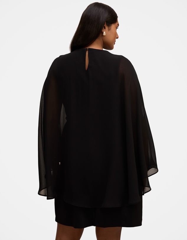 Forever New Curve - Irena Curve Sheer Cape Mini Dress
