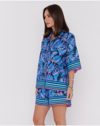 ALEXANDRA - Rise Shirt Navy Floral Print